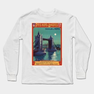 Paris Nord à Londres Vintage Poster 1900 Long Sleeve T-Shirt